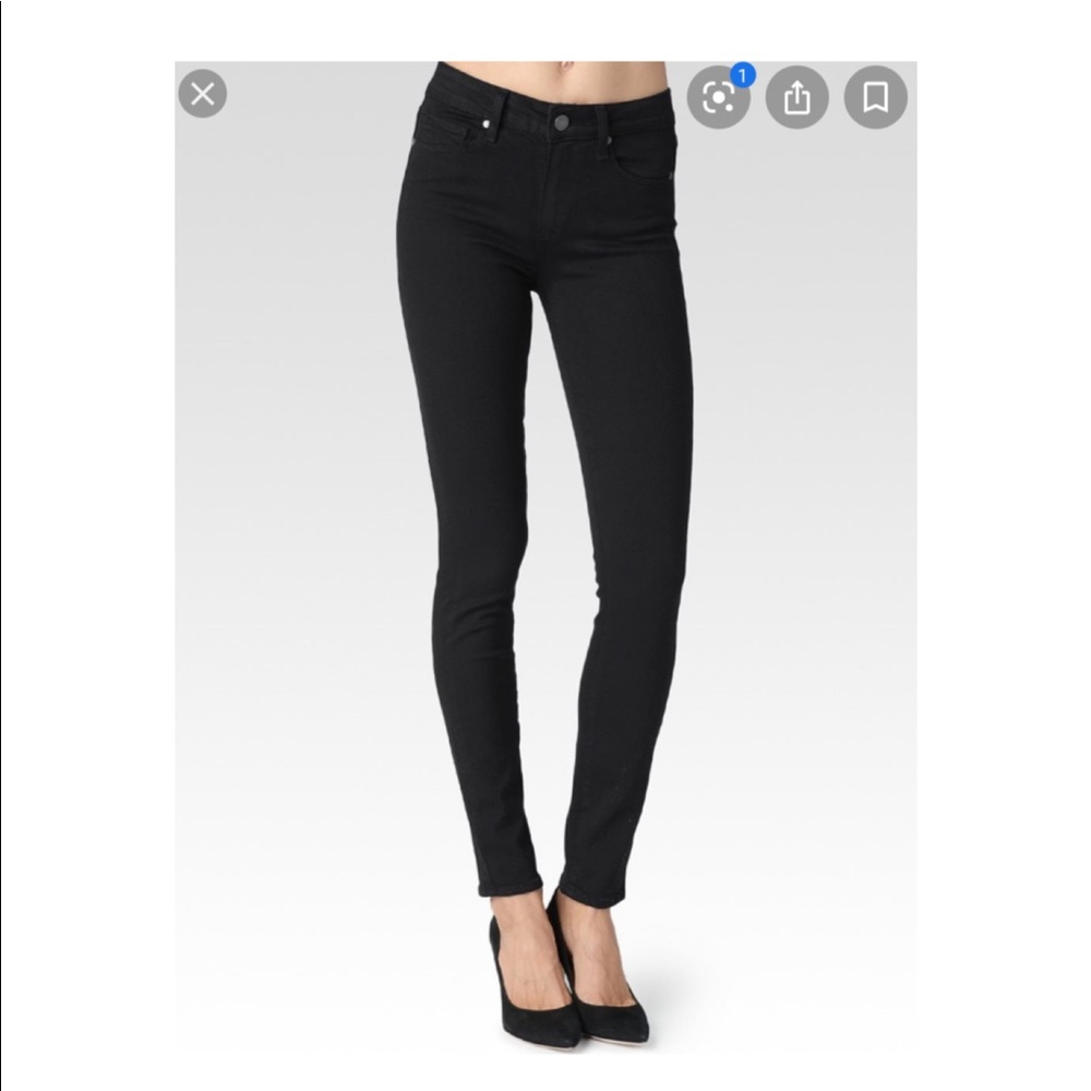 Paige Hoxton Ultra Skinny Black denim Jeans Sz 28